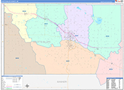 Scotts Bluff County Wall Map Color Cast Style